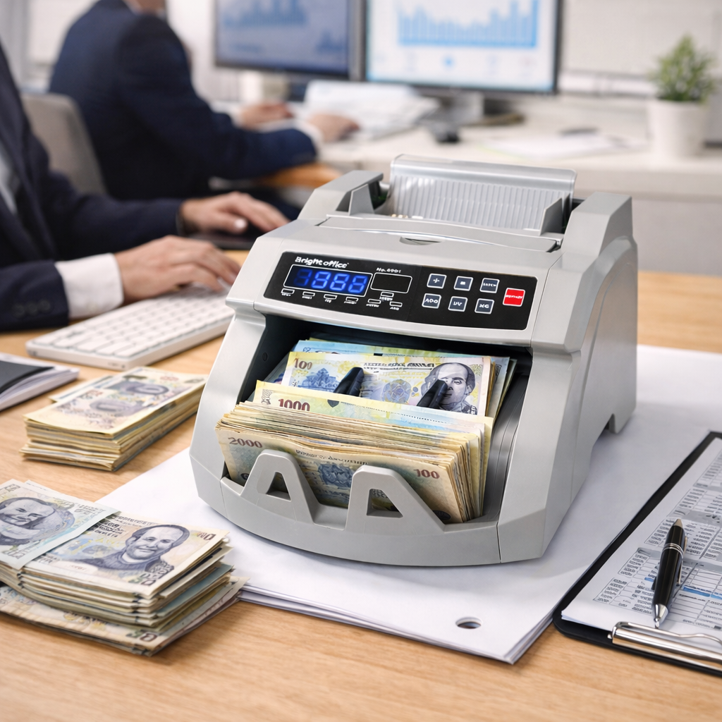 Masina de numarat bani profesionala cu detectare falsuri UV/MG – 900 bancnote/min, display LED - imagine 12